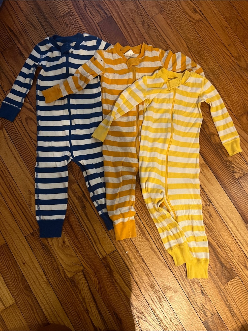 Hanna Andersson Striped Zip-Front One-Piece Sleepwear 2T bundle